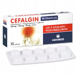 Cefalgin Migraplus 250 mg+150 mg+50 mg tabletki 10 szt.
