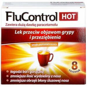 Flucontrol Hot 1000 mg+10 mg+4 mg proszek do sporządzenia roztwór doustnego 8 saszetek