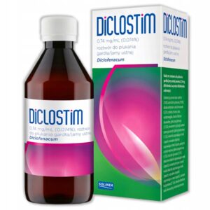 Diclostim 0,74 mg/ml roztwór do płukania j. ustnej i gardła butelka 150 ml