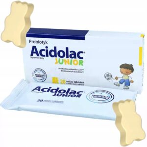 Acidolac Junior biała czekolada 20tabl.