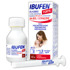 Ibufen dla dzieci Forte o smaku truskawkowym 200 mg/5 ml zawiesina doustna butelka 40 ml